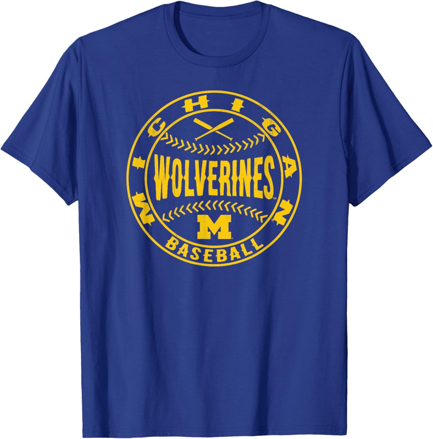 Michigan Wolverines Baseball Homerun Officially Licensed T-Shirt - T-Shirt | Royal