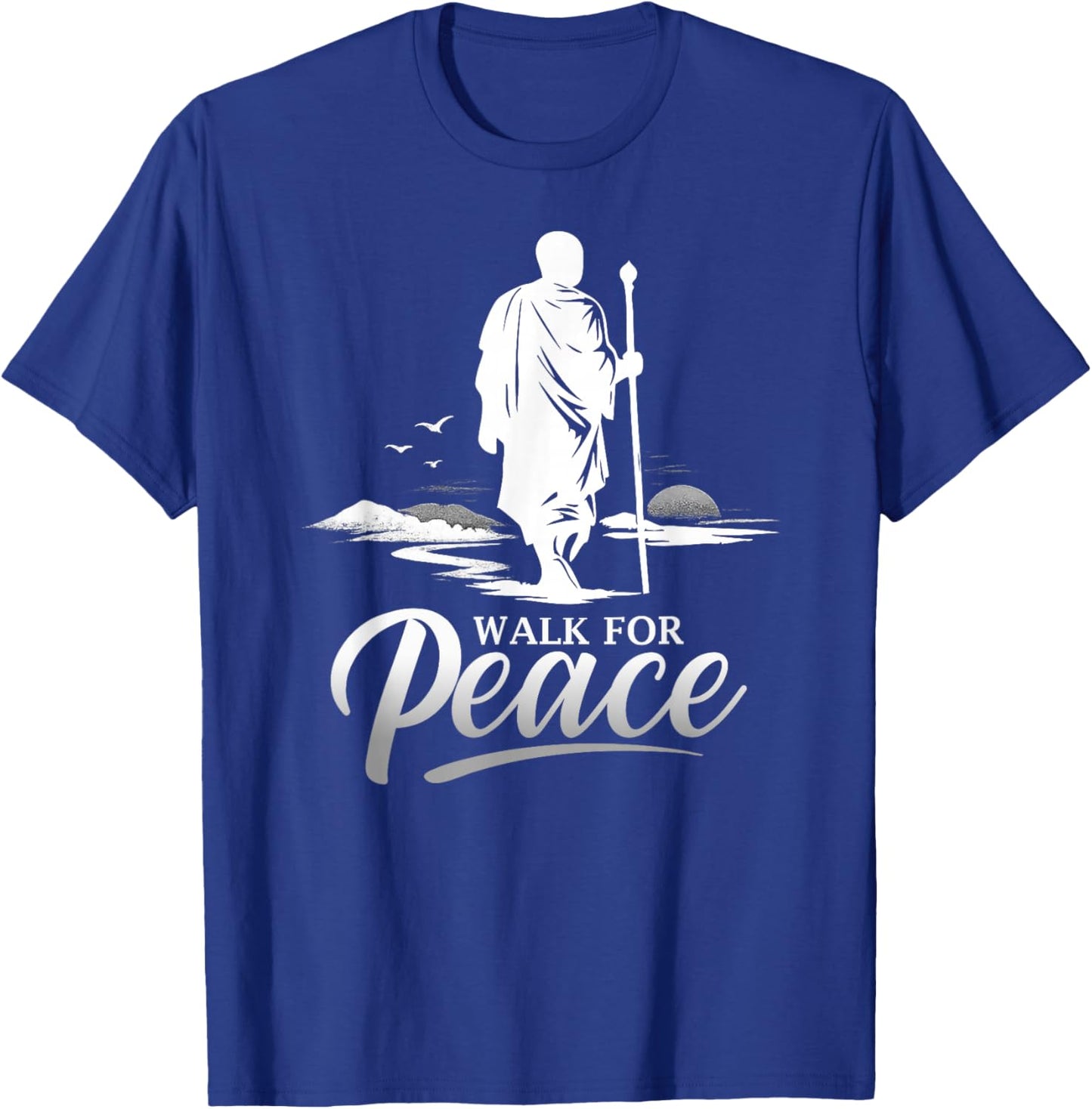 Marche pour Les Moines de la Paix avec Aloka Dog Minimalist Zen Art T-Shirt - T-Shirt | Royal