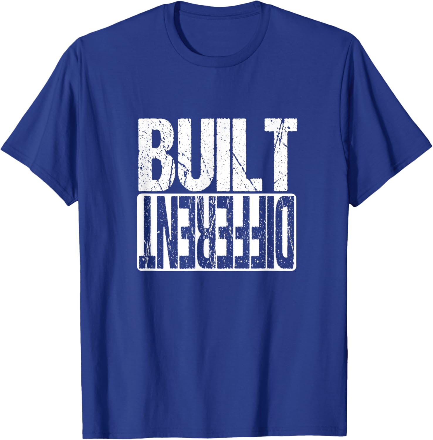 Motivational Hustle Built Different Grind Execution T-Shirt - T-Shirt | Royal