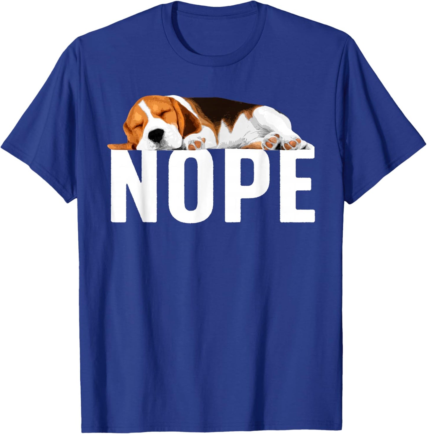 Funny Beagle Art Women Nope Beagle Dog Beagle Lover T-Shirt - T-Shirt | Royal