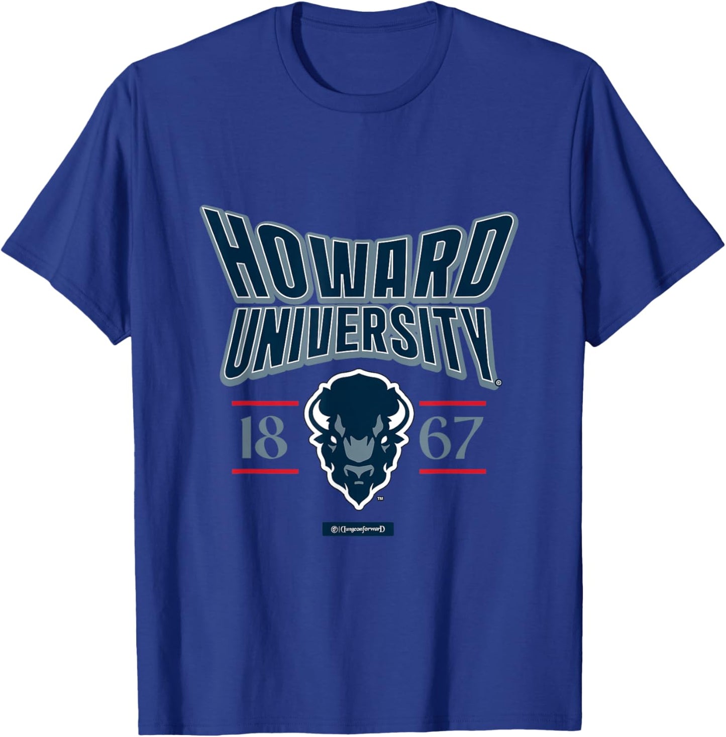 Howard University Stretch Emblem HBCU T-Shirt - T-Shirt | Royal