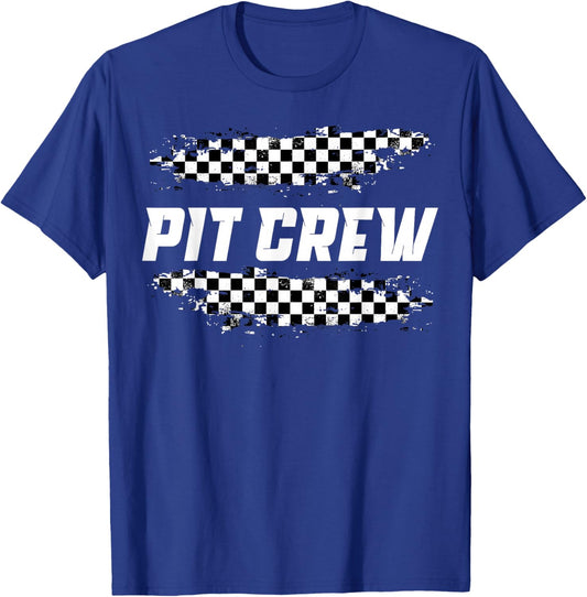 Race Car Driver Birthday Party Racing Family Pit Crew T-Shirt - T-Shirt | Royal