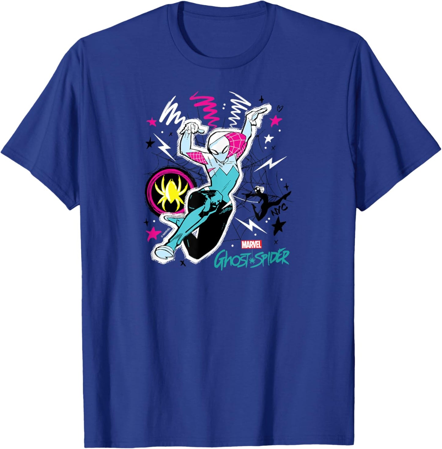 Ghost Spider - Sketchy T-Shirt - T-Shirt | Royal