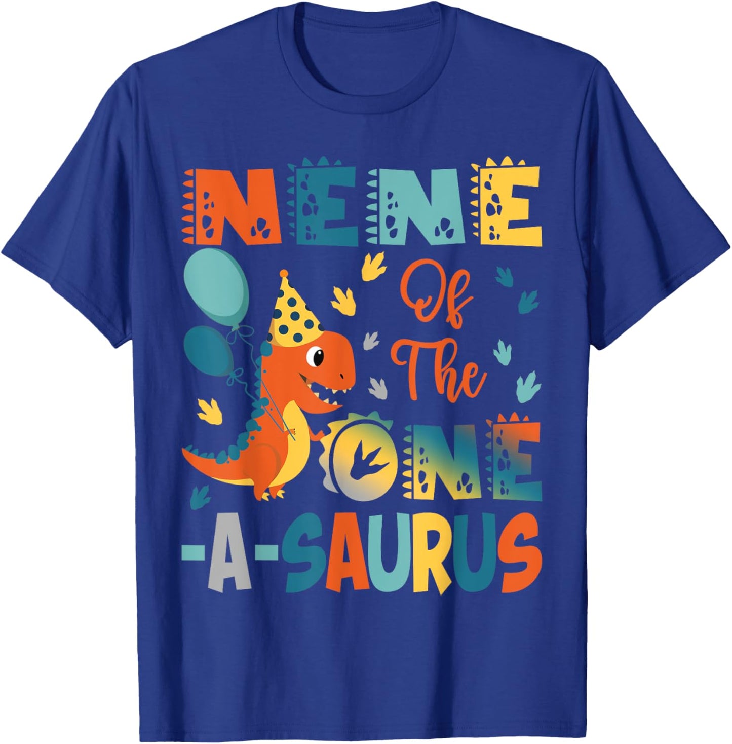 Nene Of The One-A-Saurus 2Nd Birthday Dinosaur Party T-Shirt - T-Shirt | Royal