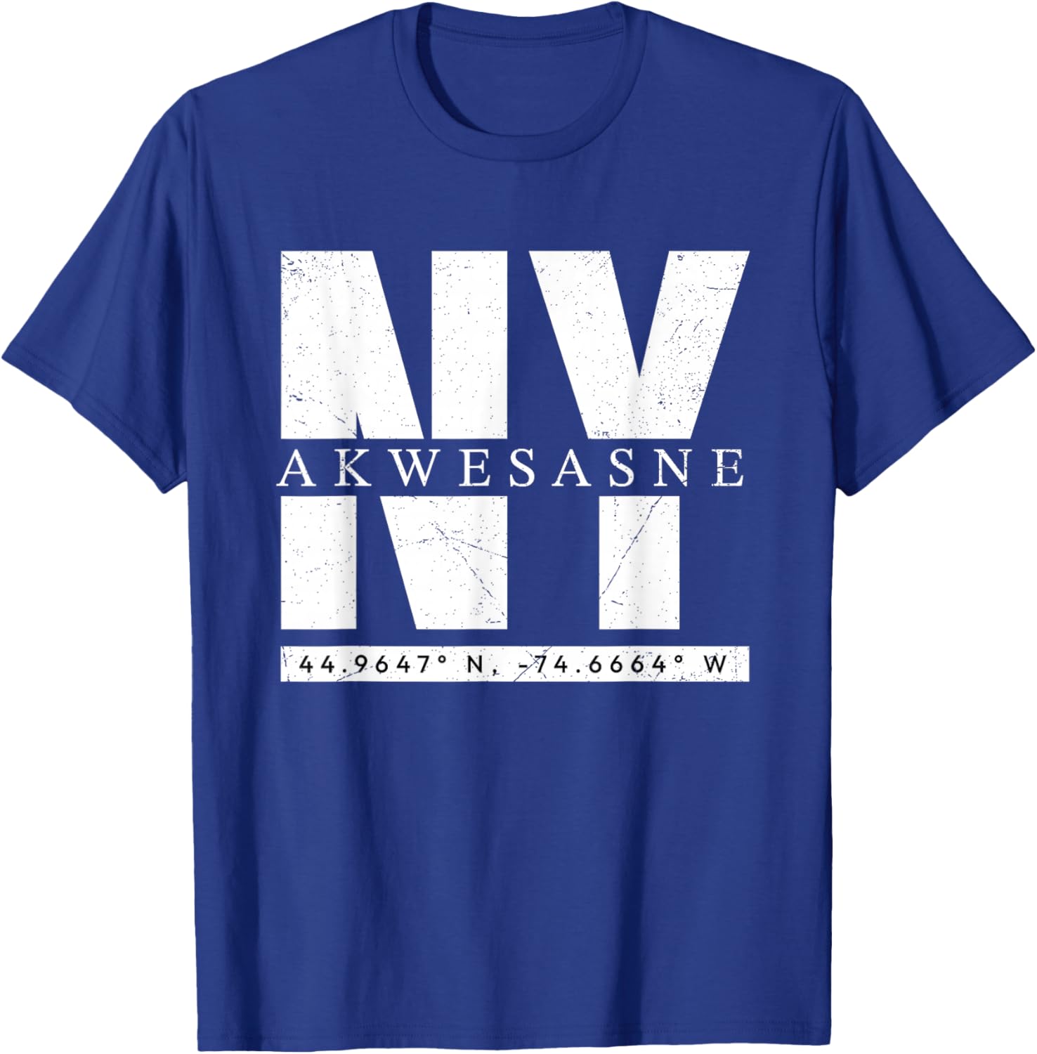 Akwesasne, NY Retro Urban Style Coordinates T-Shirt - T-Shirt | Royal