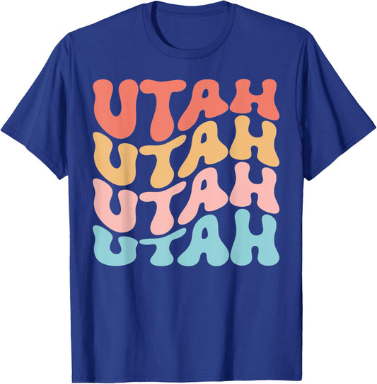 Funny Cute Retro Graphic Men Women & Kids Utah T-Shirt - T-Shirt | Royal