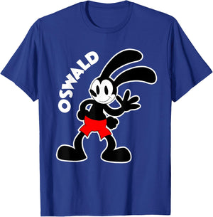 Oswald Rabbit Vintage Bunny Waving Hello T-Shirt - T-Shirt | Royal