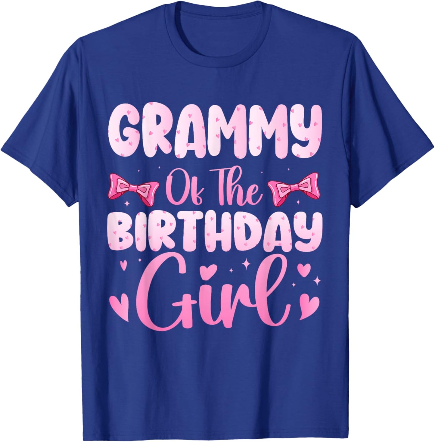 Grammy of The Birthday Girl Family Pink Coquette Bow T-Shirt - T-Shirt | Royal