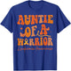 Auntie Of A Warrior Leukemia Awareness Family Matching T-Shirt - T-Shirt | Royal