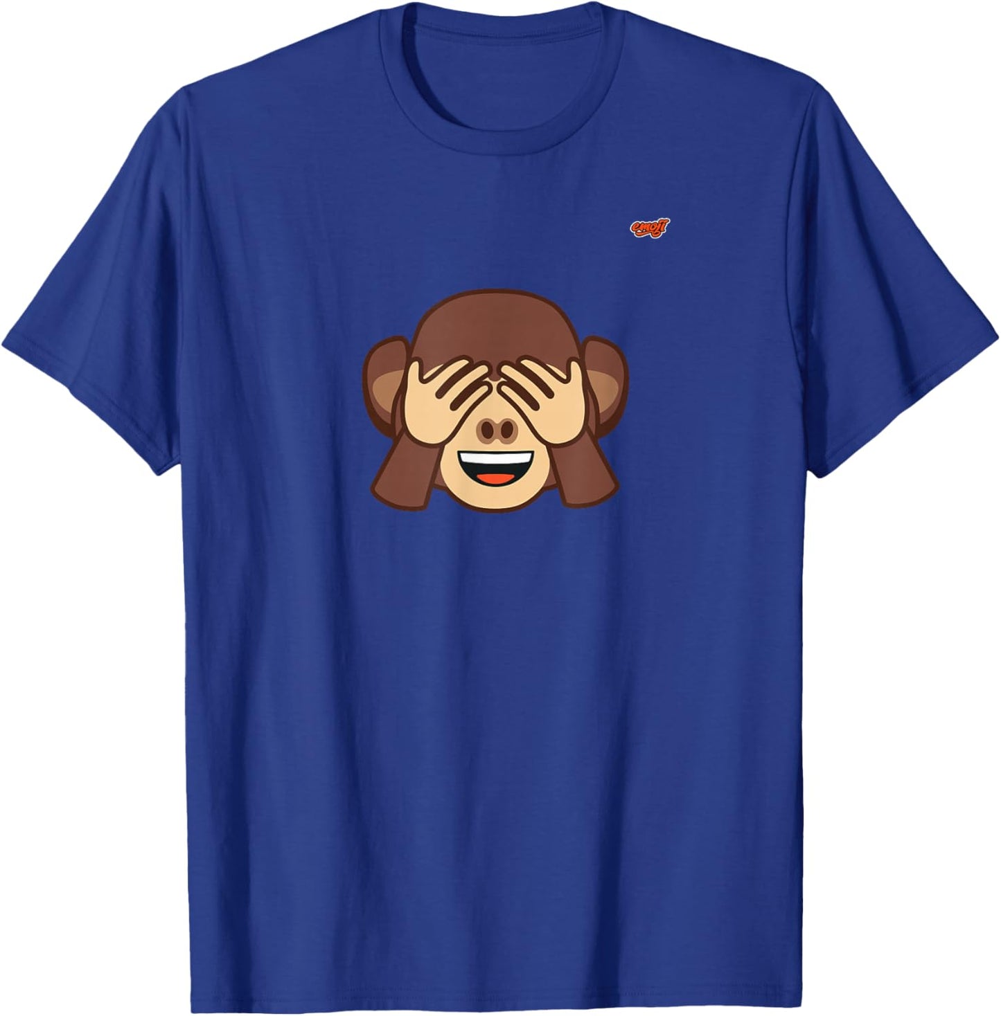 Official Emoji Ape Monkey Hiding Face Eyes T-Shirt - T-Shirt | Royal