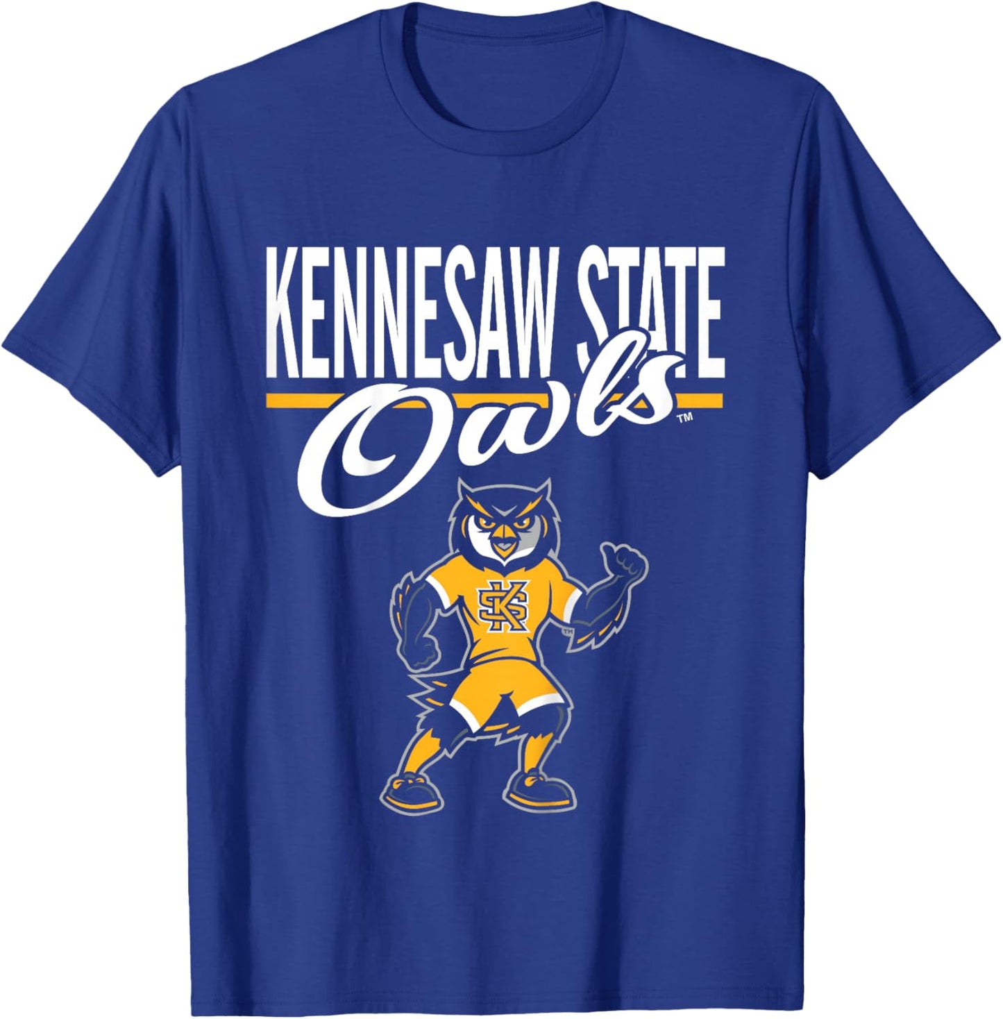 Kids Kennesaw State Owls Kid's Mascot Black Officially Licensed T-Shirt - T-Shirt | Royal