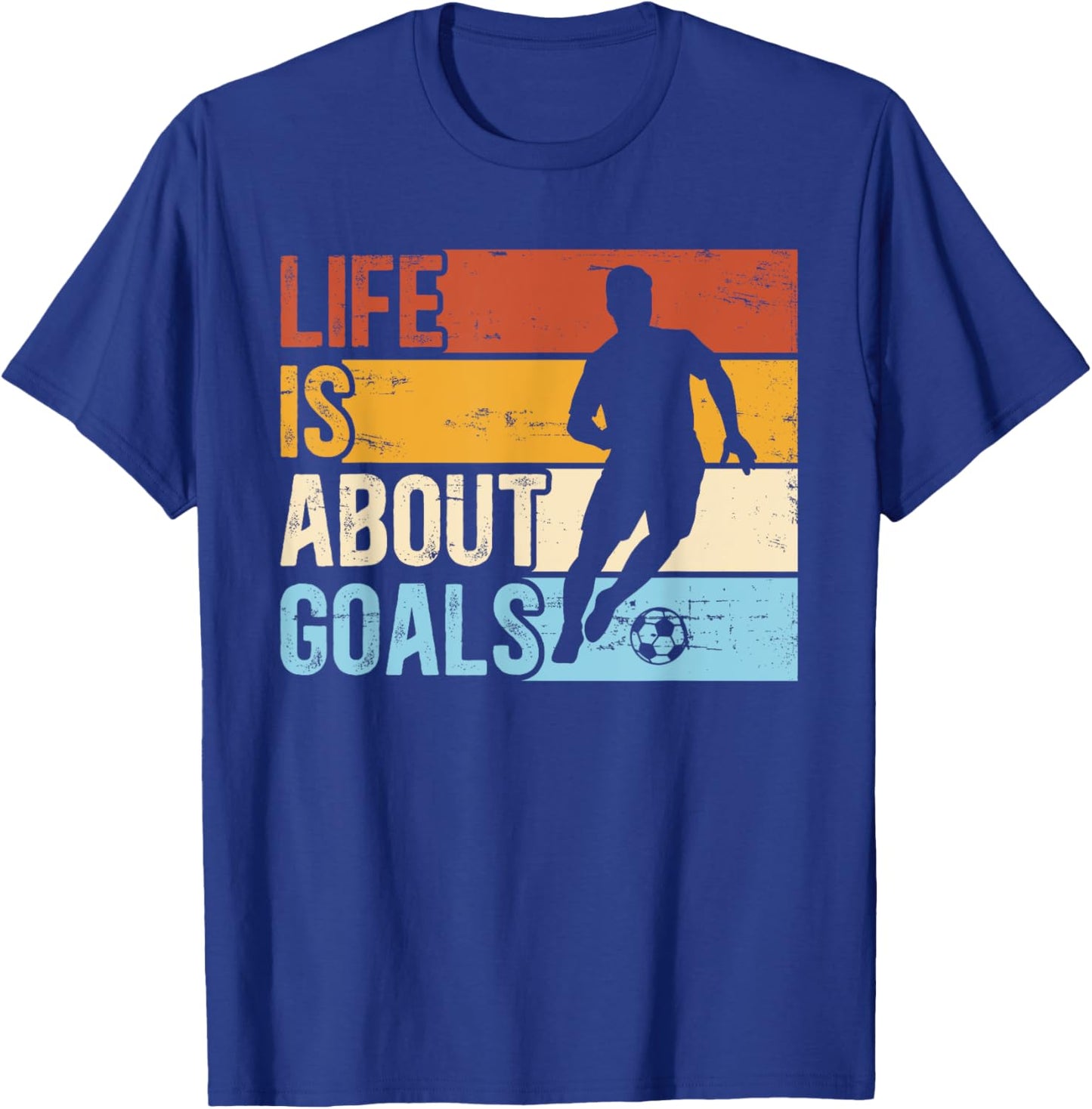 Soccer Funny Life Is About Goals Boys T-Shirt - T-Shirt | Royal