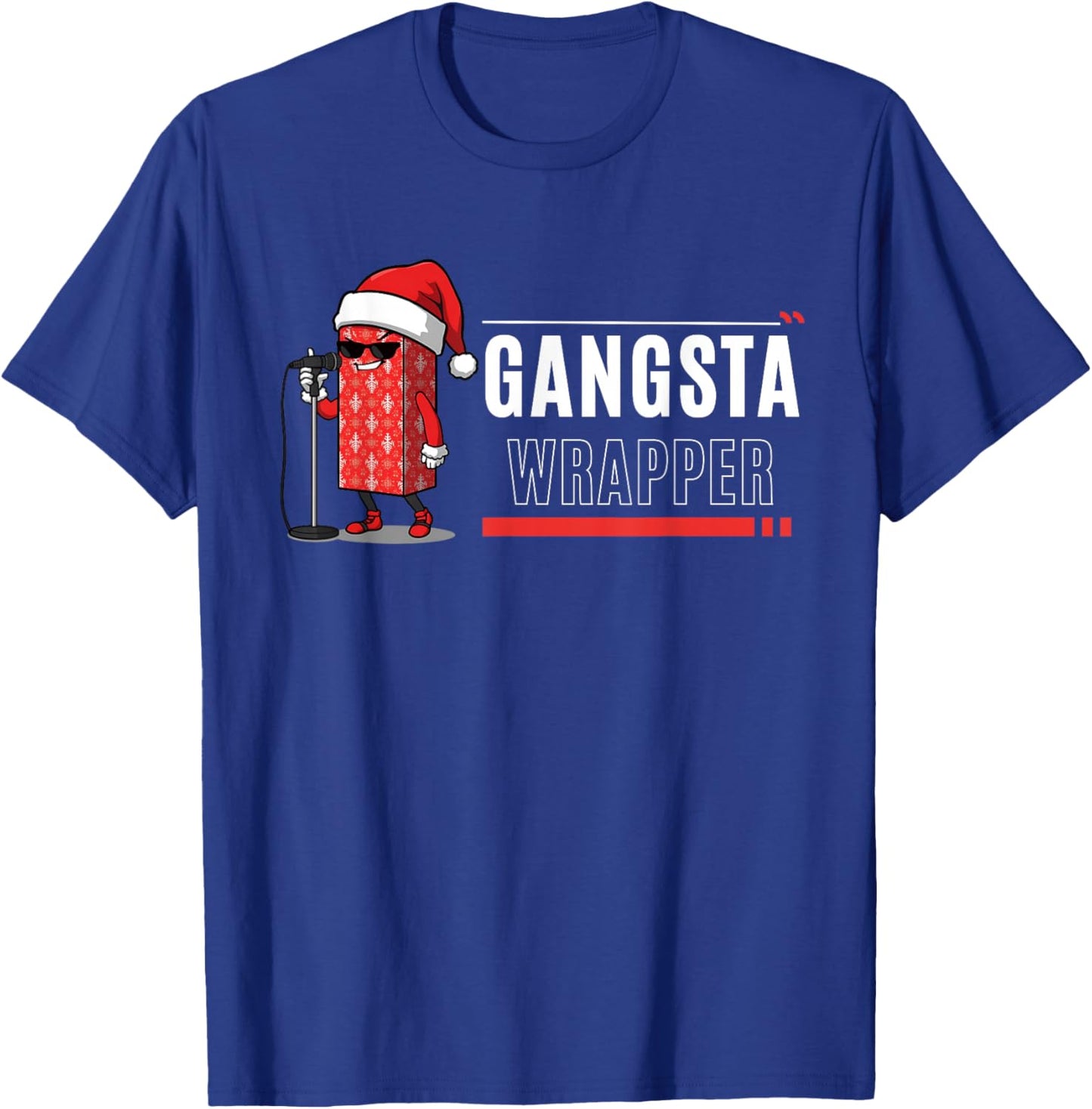 Gangsta Wrapper Christmas Funny Holiday Rap Gift T-Shirt - T-Shirt | Royal