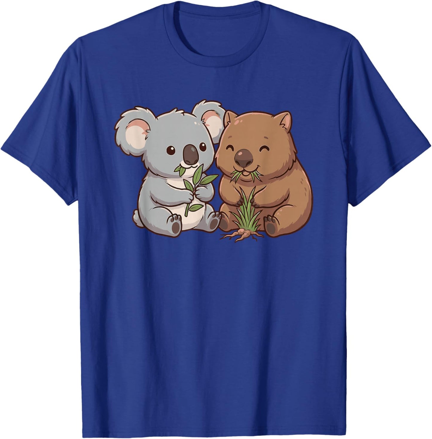 Cute Koala Wombat Eating Australian Animals Kawaii Foodie T-Shirt - T-Shirt | Royal