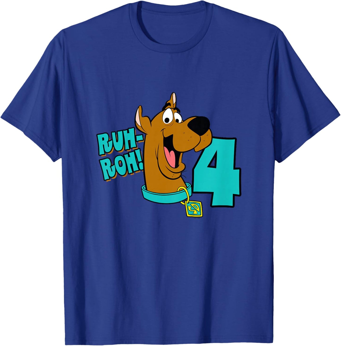 Kids Scooby-Doo 4th Birthday Ruh-Roh! I'm 4! T-Shirt - T-Shirt | Royal