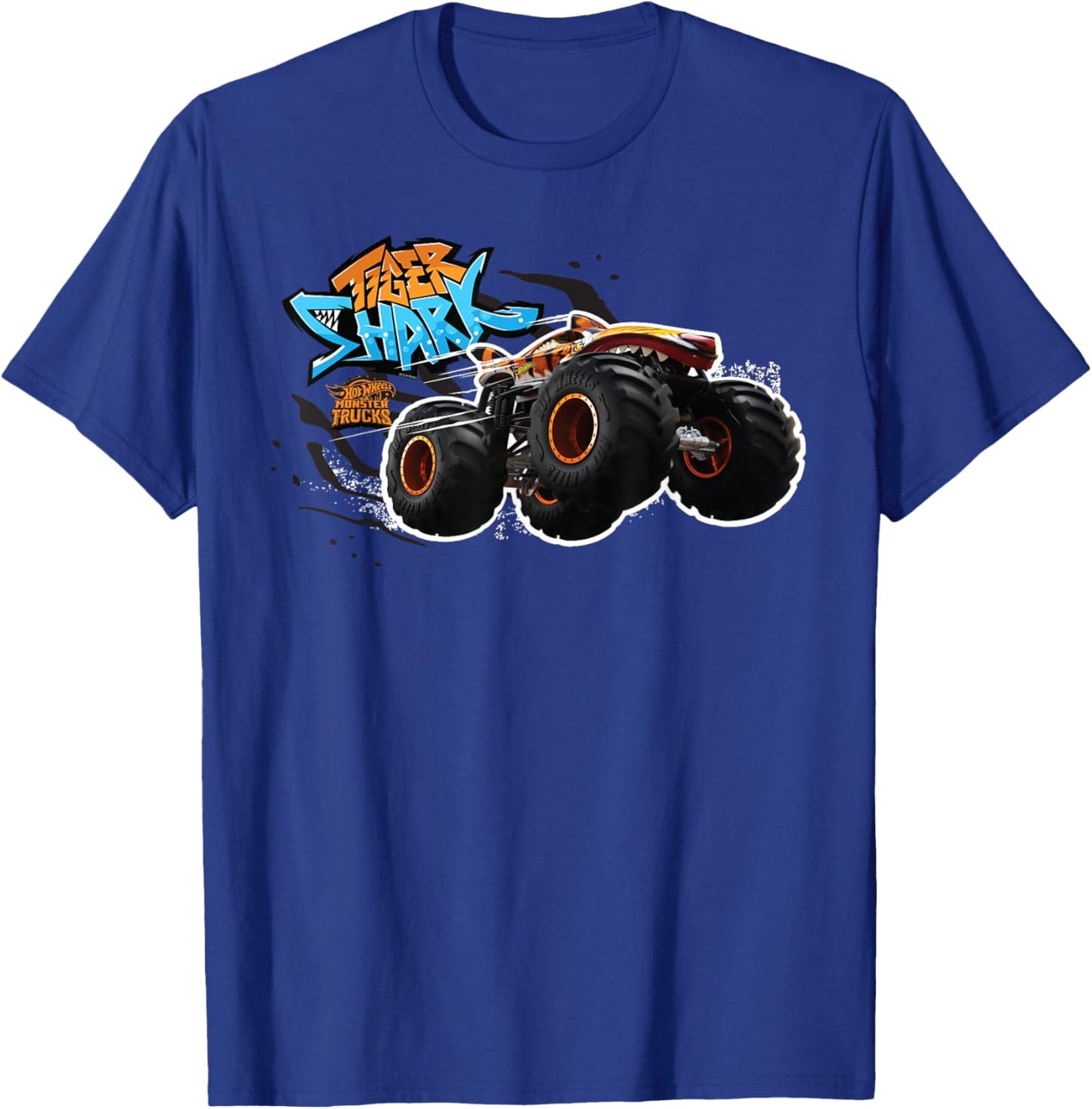 Hot Wheels Monster Trucks - Tiger Shark T-Shirt - T-Shirt | Royal
