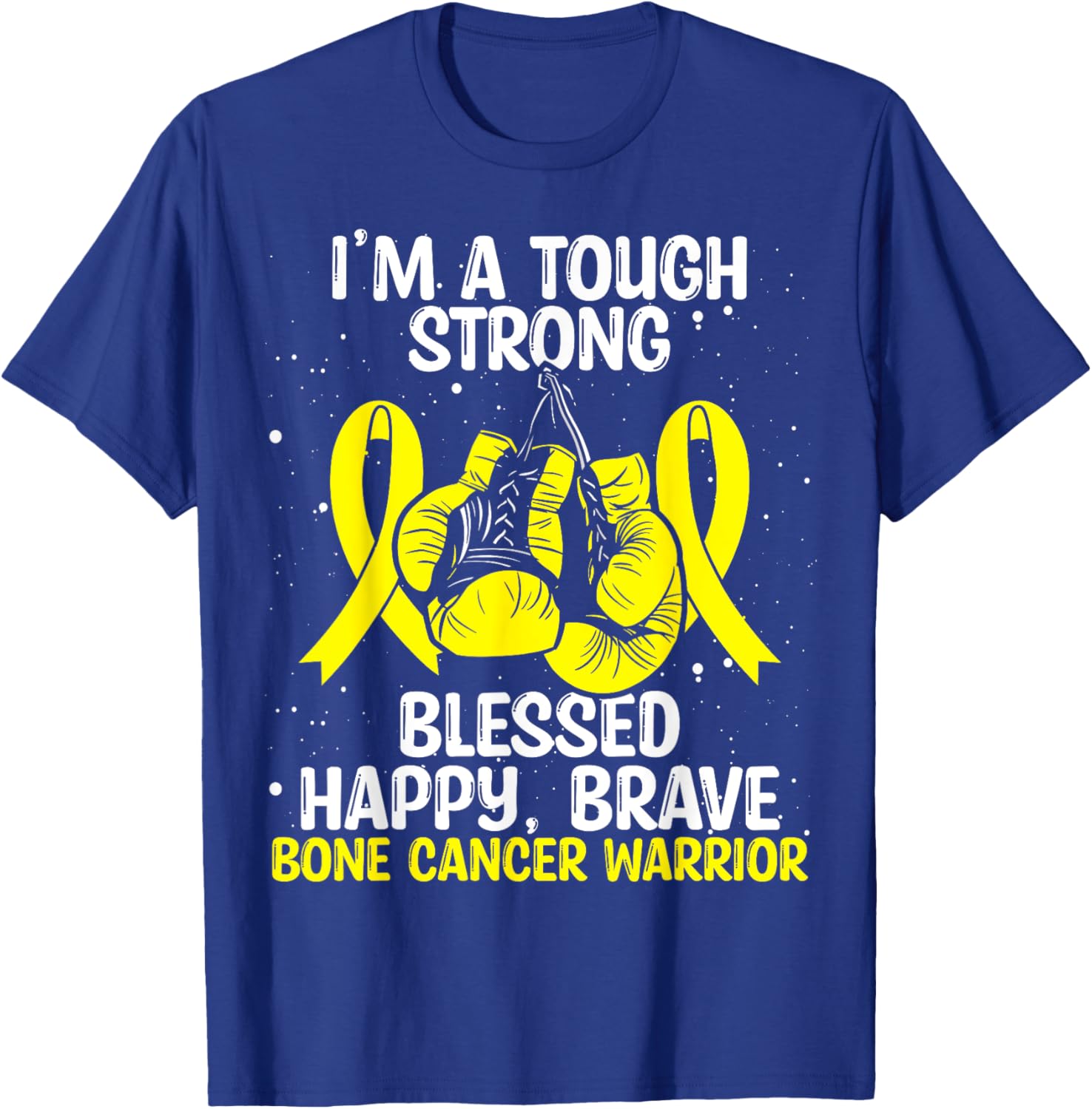 Bone Cancer Awareness Movement Tough Survivor Warrior T-Shirt - T-Shirt | Royal