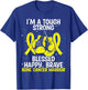 Bone Cancer Awareness Movement Tough Survivor Warrior T-Shirt - T-Shirt | Royal