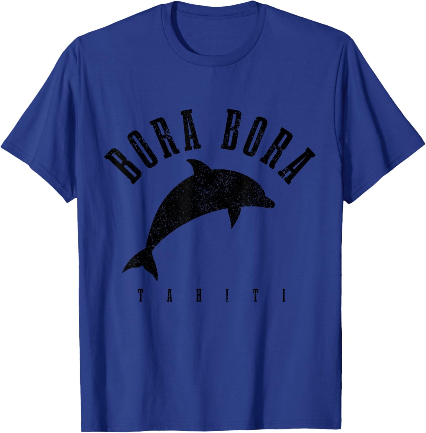 Bora Bora Tahiti Dolphin Vintage Souvenir T-Shirt - T-Shirt | Royal
