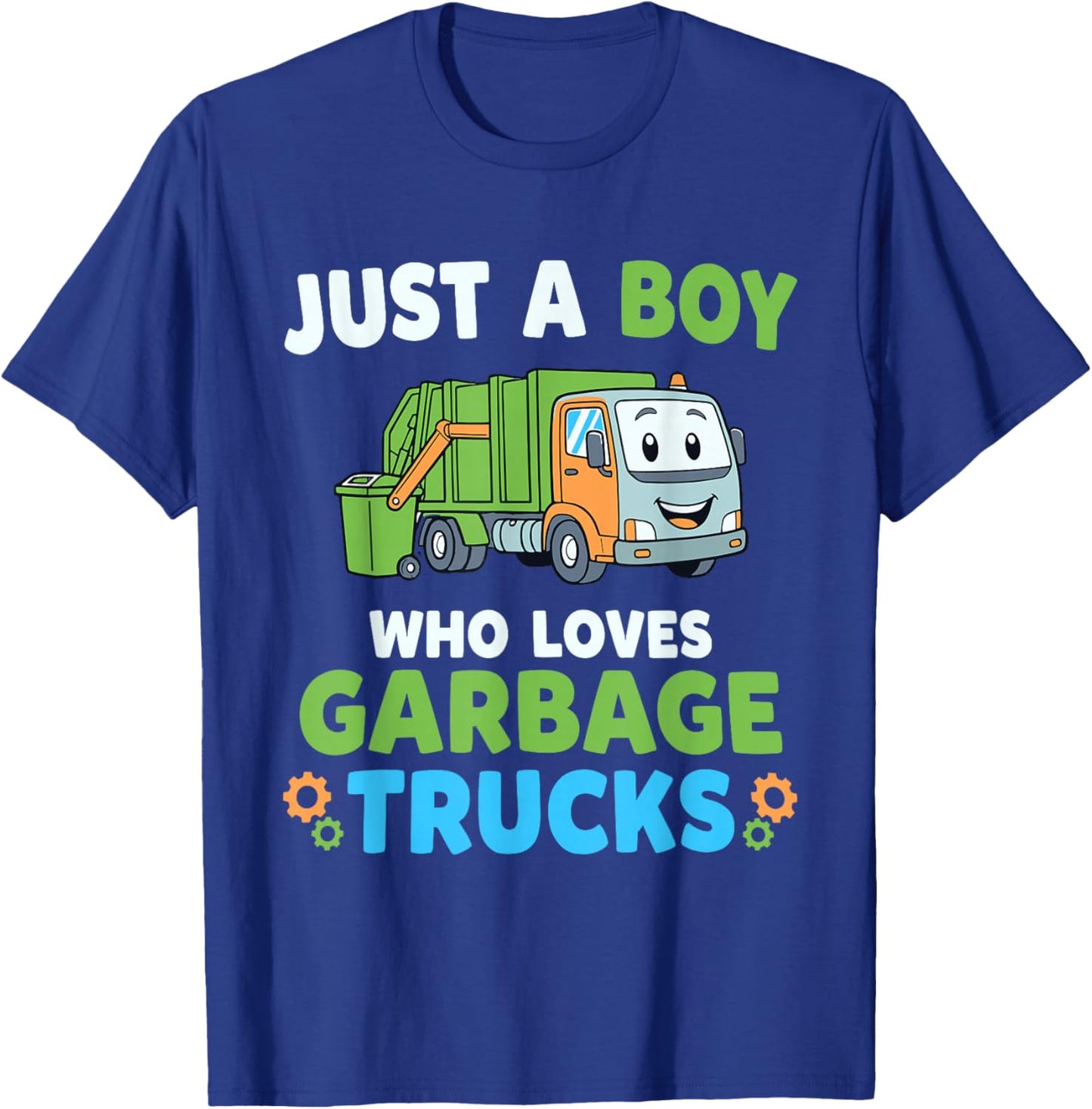 Just A Boy Who Loves Garbage Trucks Trash Truck T-Shirt - T-Shirt | Royal