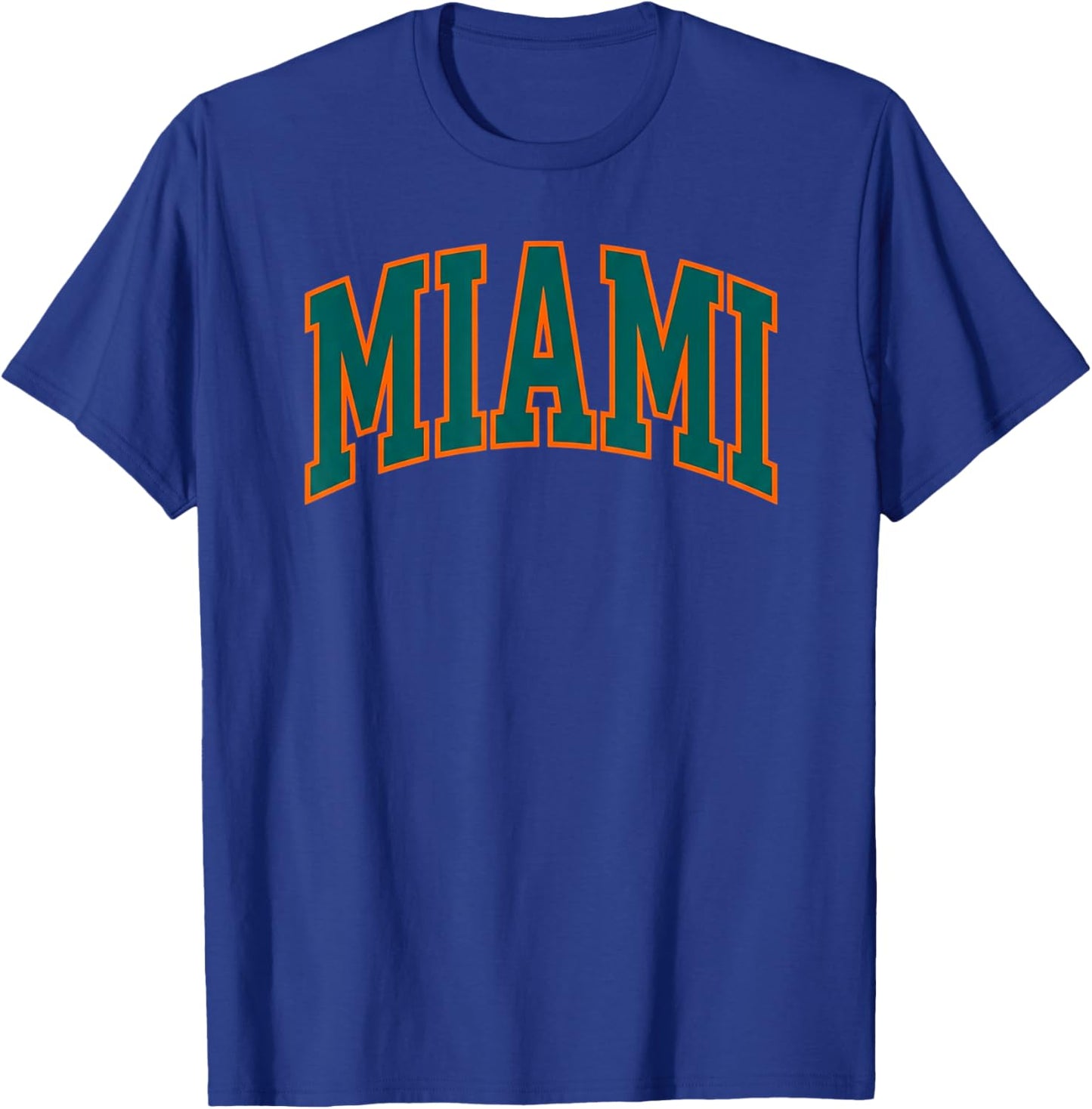 Miami Classic Block Typography Graphic T-Shirt - T-Shirt | Royal