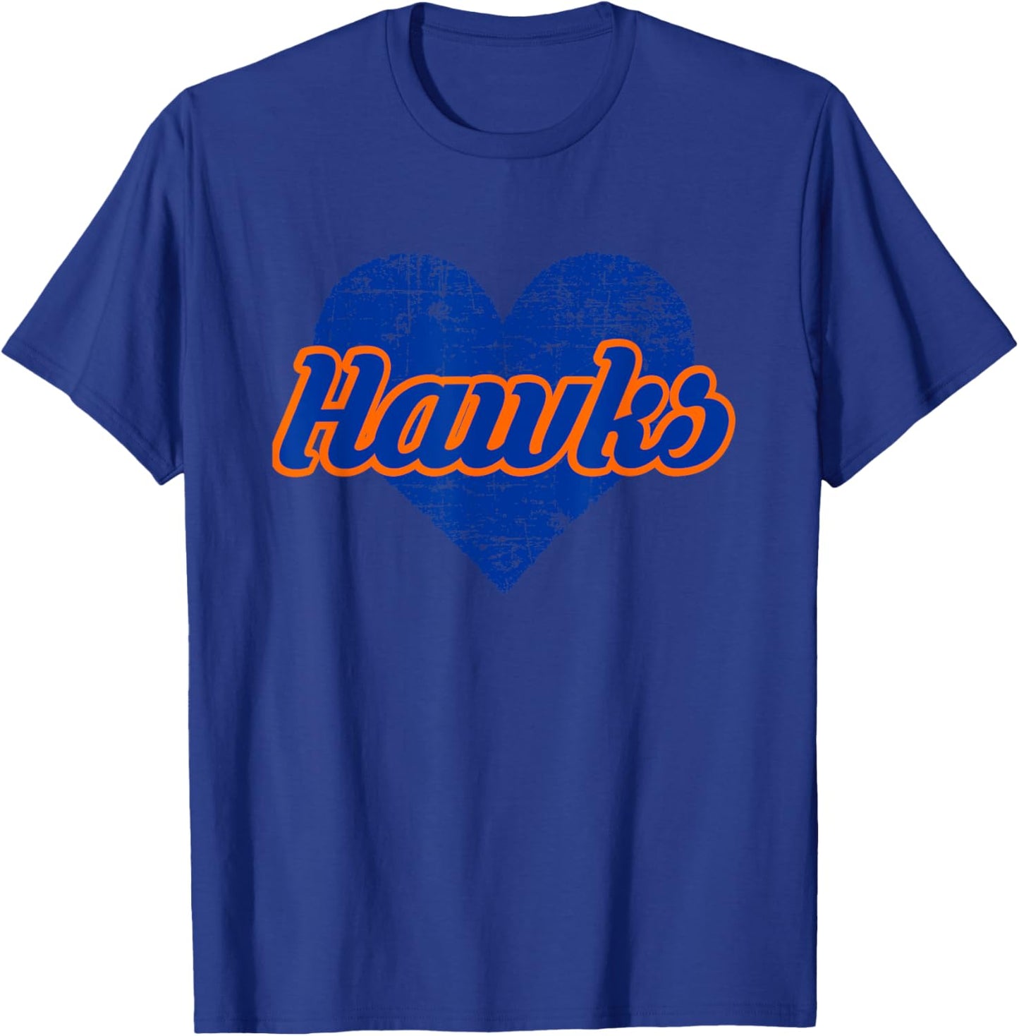 Riverton Hawks Over Heart T-Shirt - T-Shirt | Royal