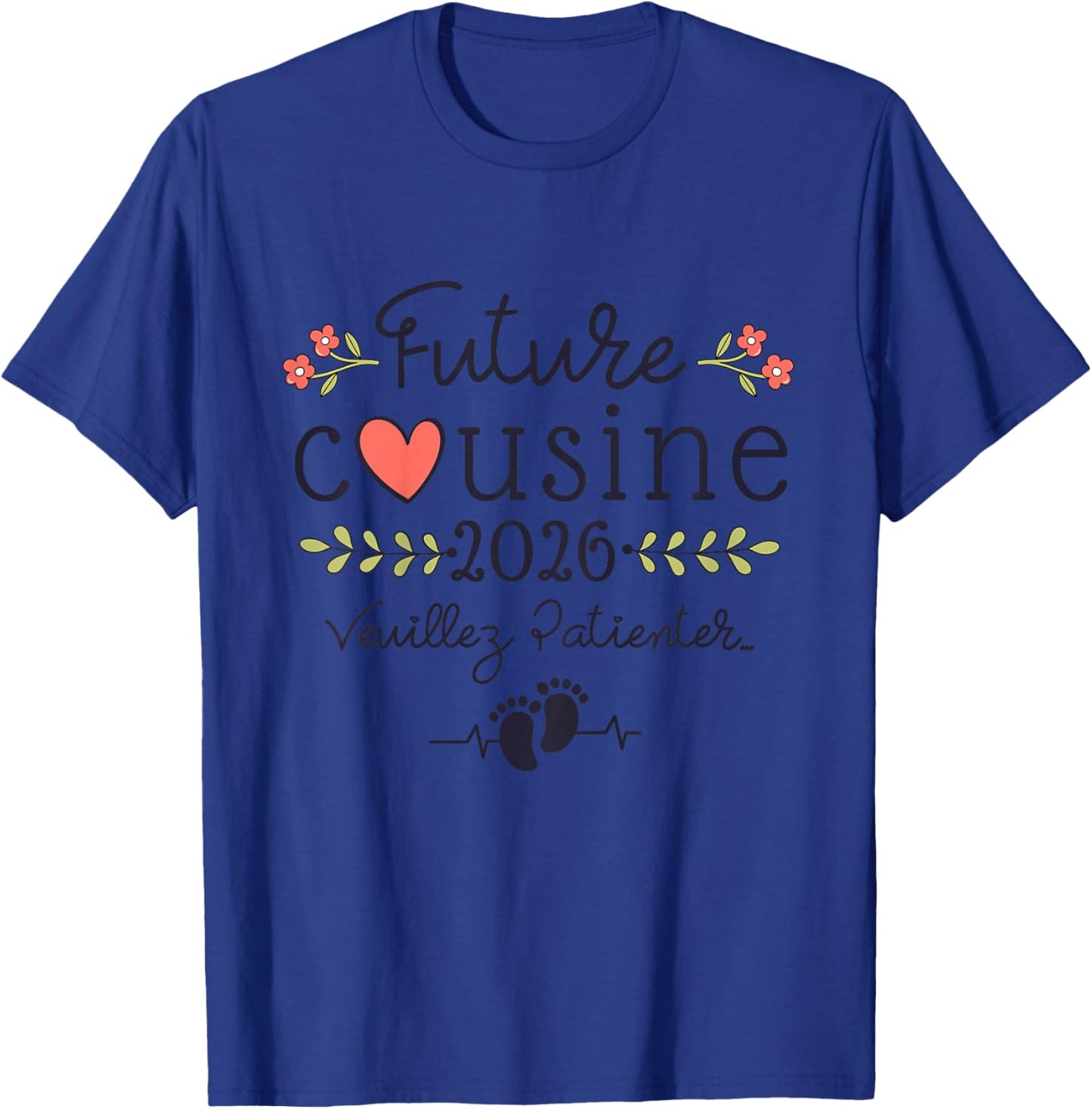 Future cousin 2026 Announcement Pregnancy, Soon Cousine 2026 T-Shirt - T-Shirt | Royal