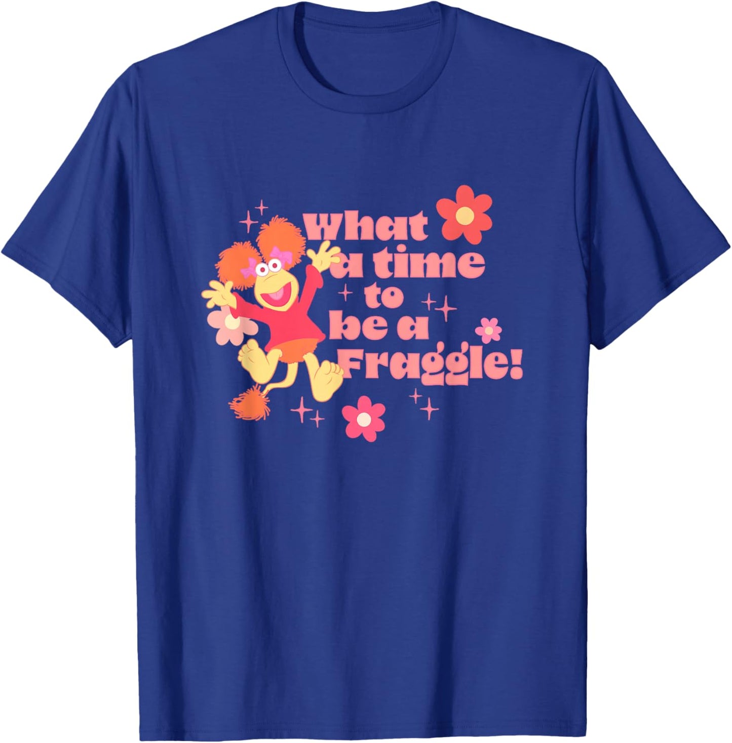 Fraggle Rock What A Time to Be A Fraggle! Cute Red Big Logo T-Shirt - T-Shirt | Royal