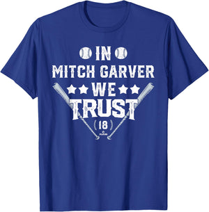 We Trust in Mitch Garver Seattle Baseball MLBPA T-Shirt - T-Shirt | Royal