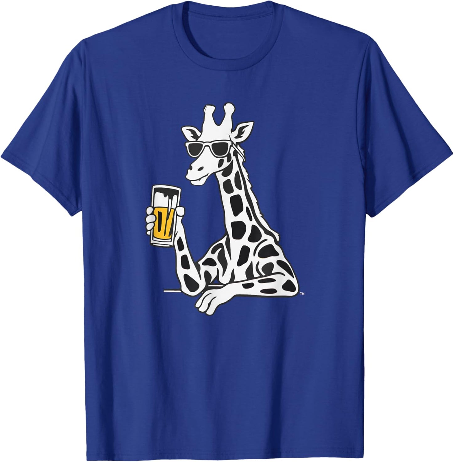 Cool Sunglasses Giraffe Drinking Beer Giraffes T-Shirt - T-Shirt | Royal