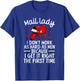 Mail Lady Design Girls Postal Worker Mail Carrier T-Shirt - T-Shirt | Royal