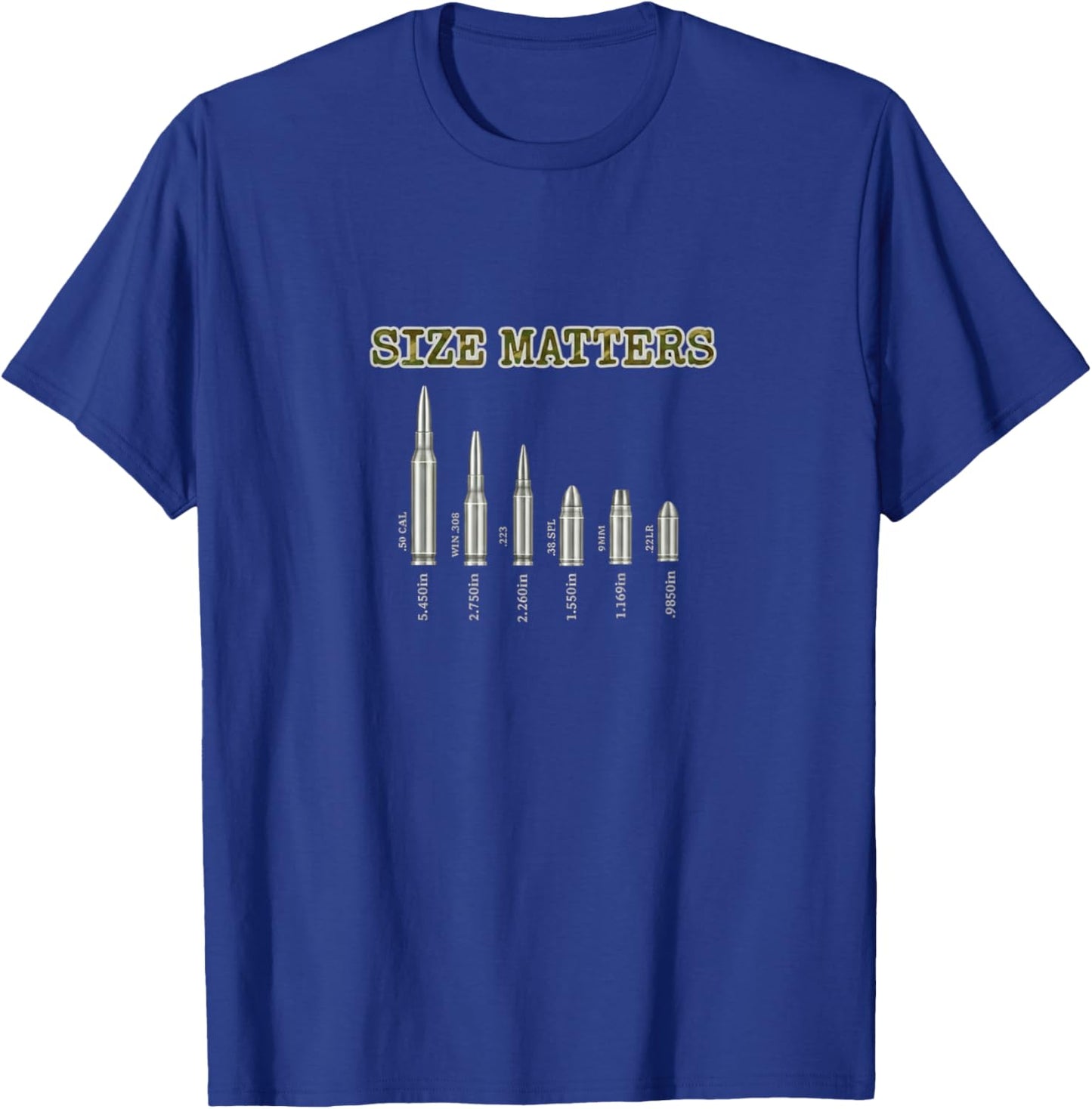 Size Matters Bullet Military Camouflage T-Shirt - T-Shirt | Royal