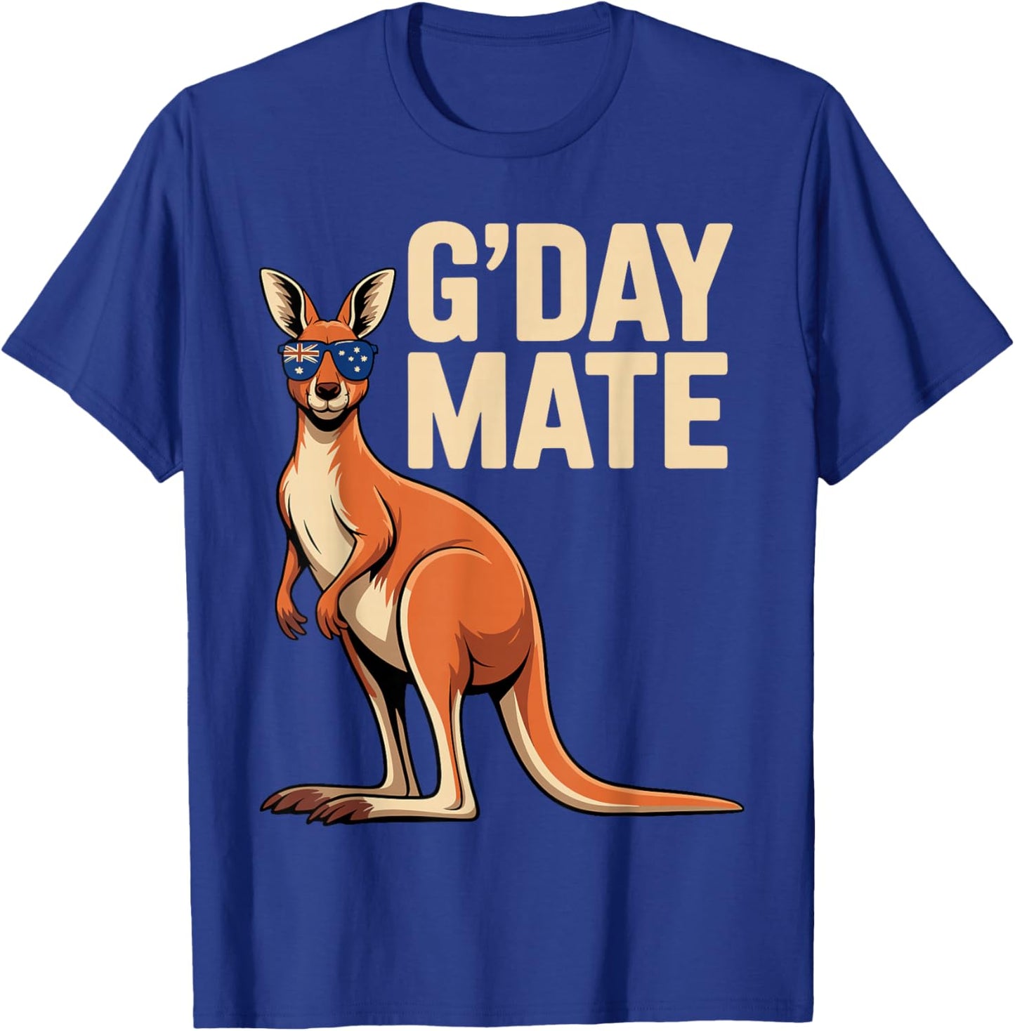 Funny Kangaroo Art Women Kids Australian Kangaroo T-Shirt - T-Shirt | Royal