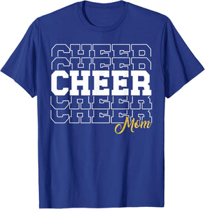 Cheer Mom Biggest Fan Cheerleader Girls Women Cheerleading T-Shirt - T-Shirt | Royal