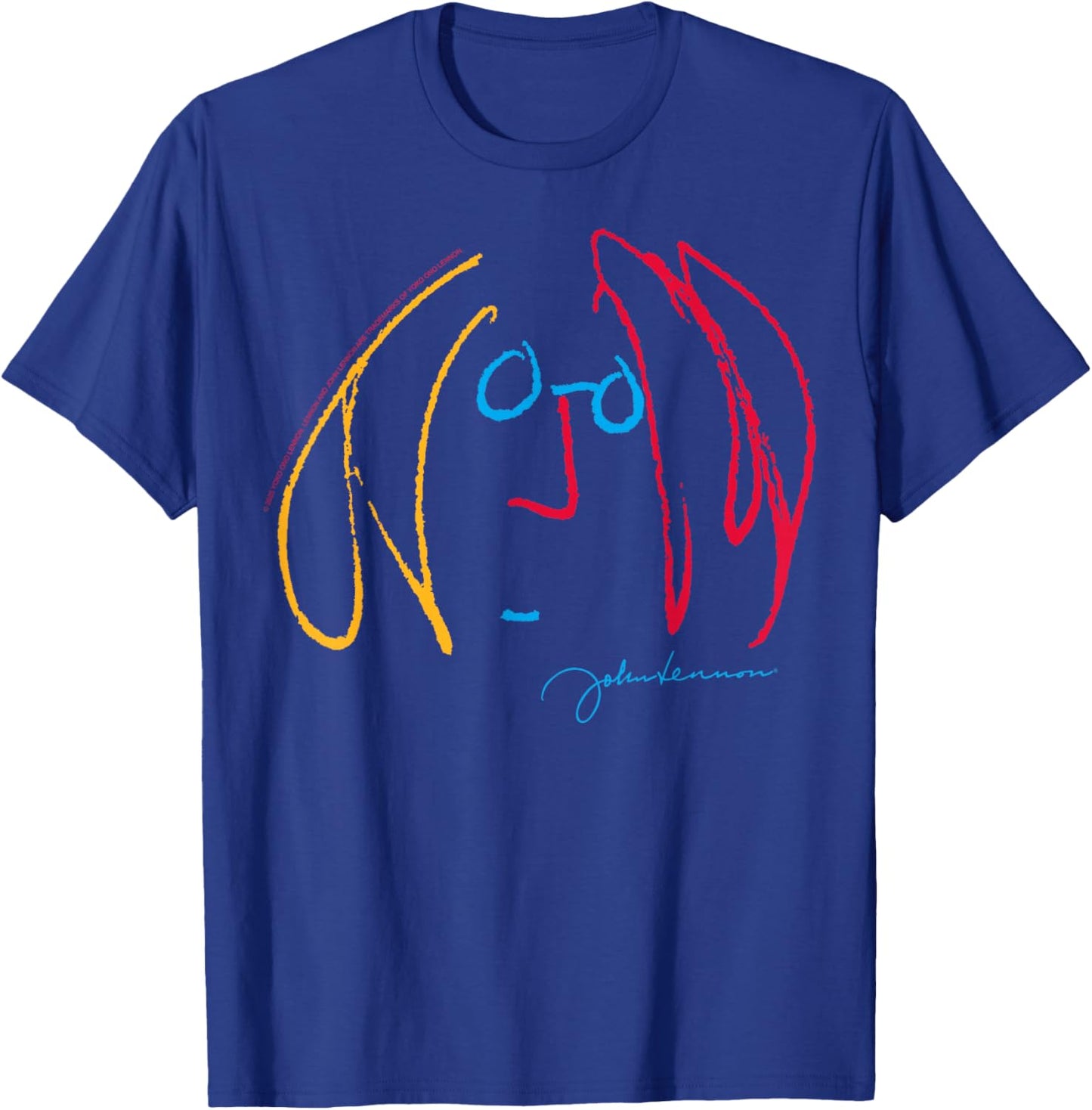 Colourful Artistic Design John Lennon T-Shirt - T-Shirt | Royal