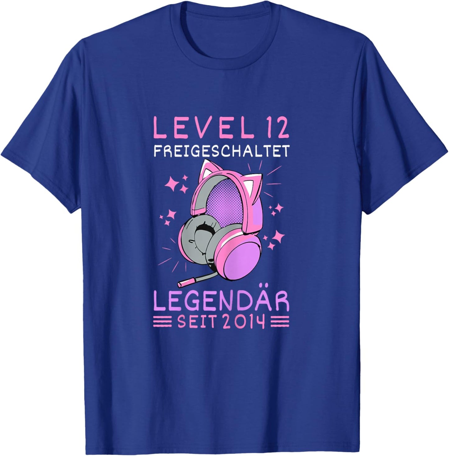 12th Birthday Girl Gamer Girl 2014 Birthday Level 12 T-Shirt - T-Shirt | Royal