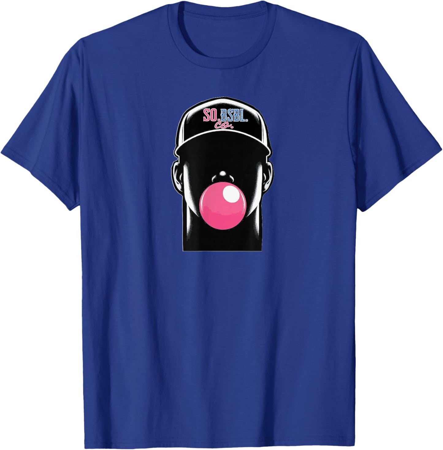 Baseball Player Bubble Gum T-Shirt - T-Shirt | Royal