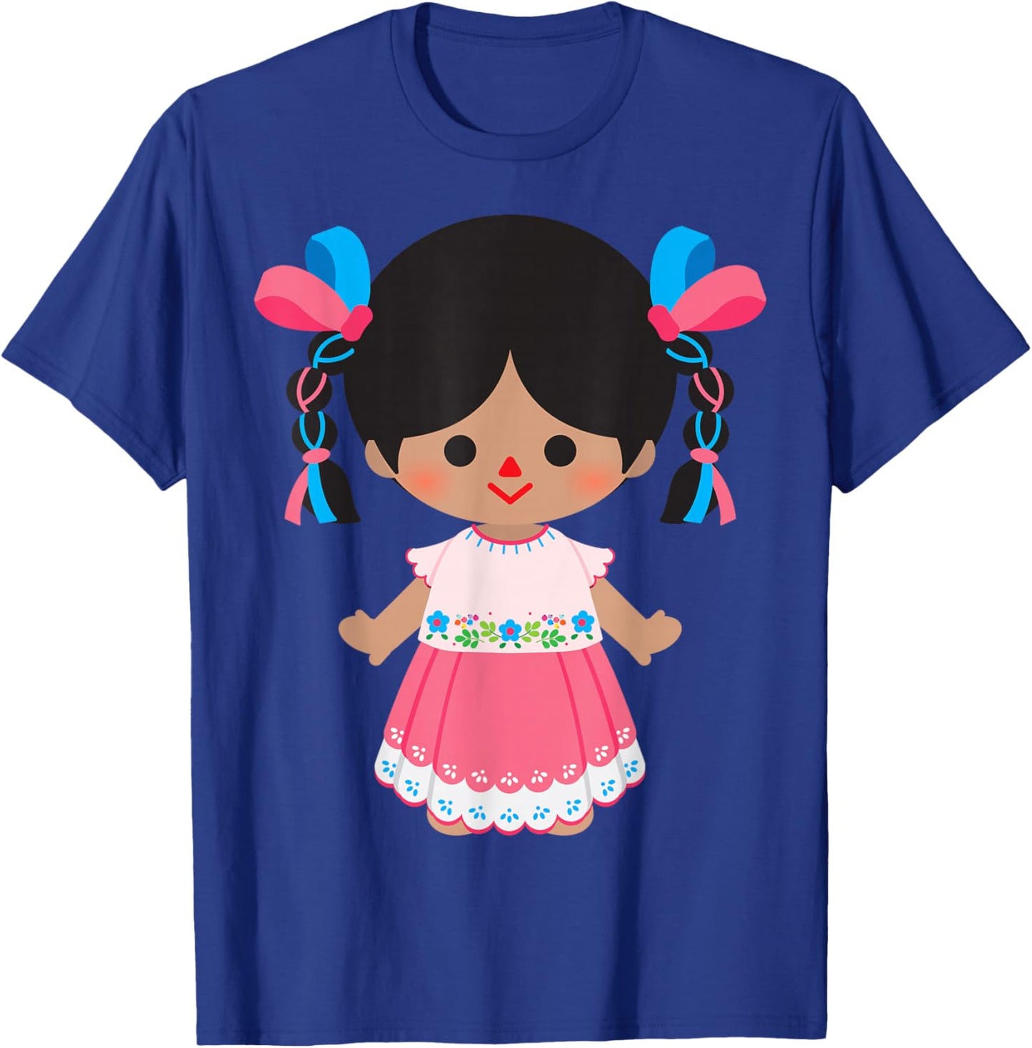 Mexican Doll Maria Mazahua Otomi Lele Traditional Handmade T-Shirt - T-Shirt | Royal