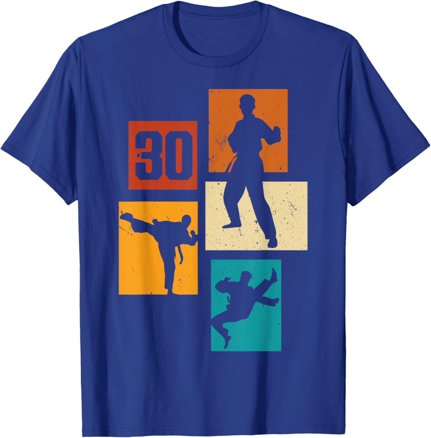 30th Birthday Karate Taekwondo 30 Years Old Man Martial Arts T-Shirt - T-Shirt | Royal
