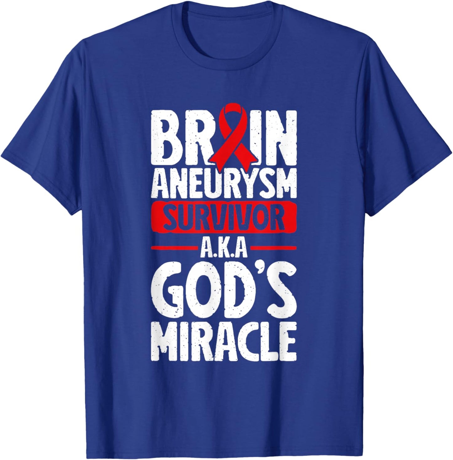 Brain Aneurysm Awareness Survivor T-Shirt - T-Shirt | Royal