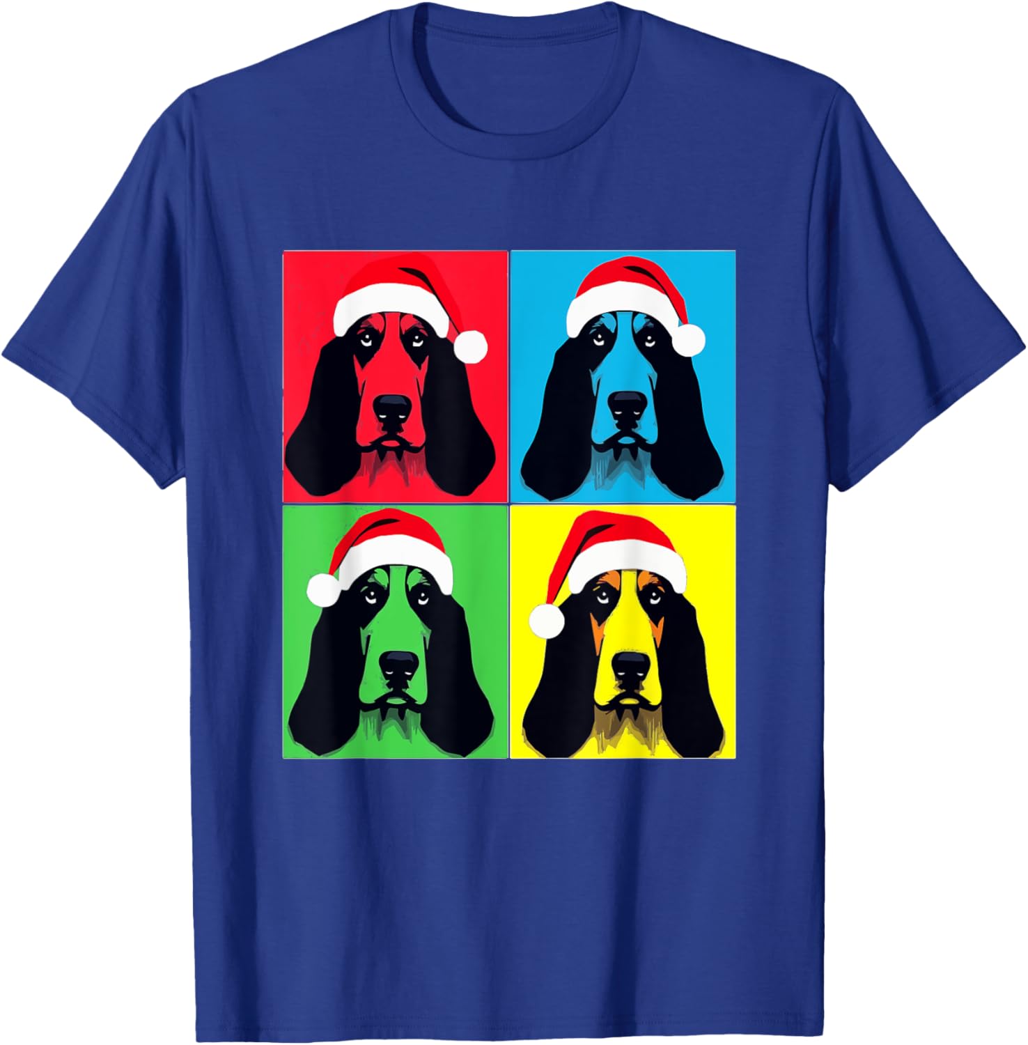 Merry Xmas Bassett Hound Dog Christmas Women Kids T-Shirt - T-Shirt | Royal