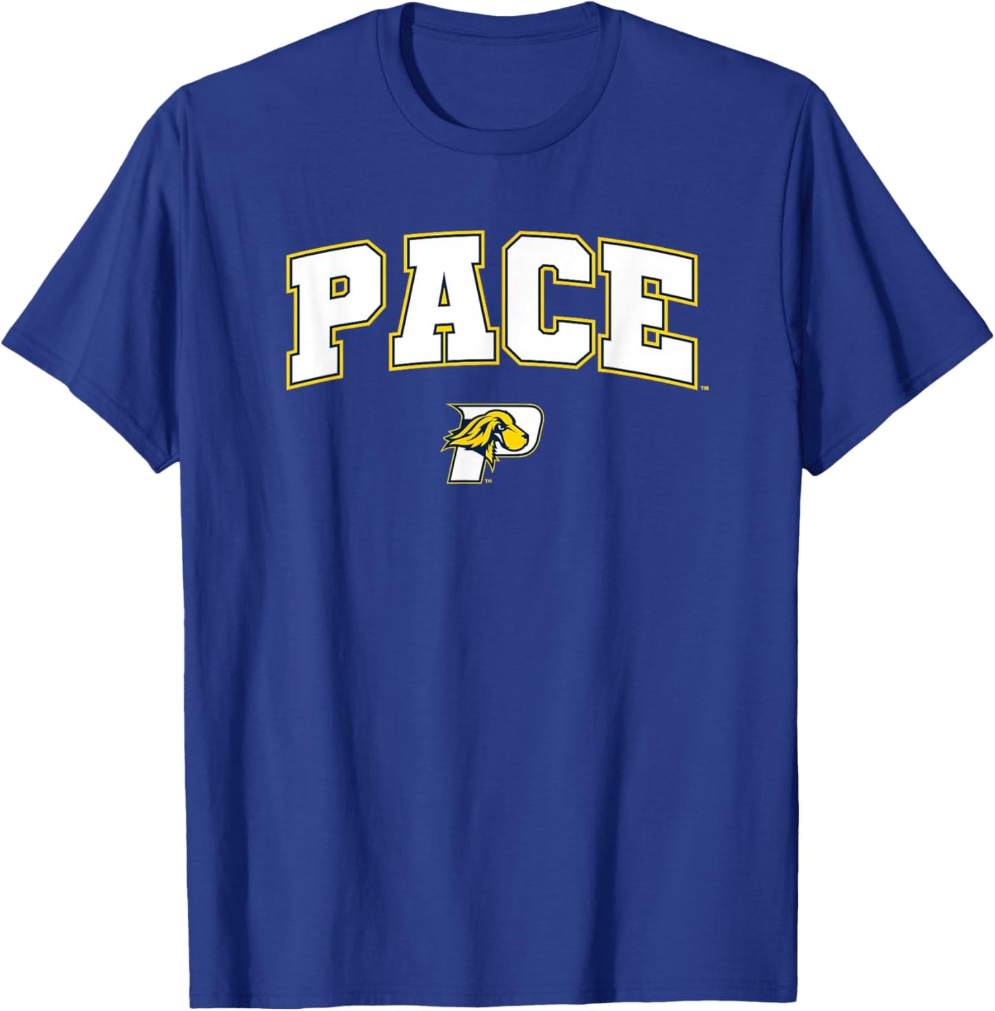 Pace University Setters Arch Logo T-Shirt - T-Shirt | Royal