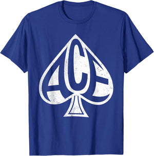 Vintage Ace Spades Texas Hold them Playing Cards Las Vegas T-Shirt - T-Shirt | Royal