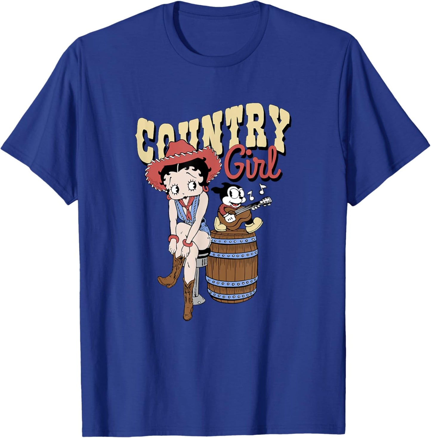 Betty Boop Sassy Country Girl Vintage Betty T-Shirt - T-Shirt | Royal