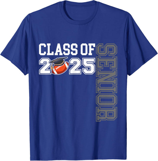 Class of 2025 Football Senior Night T-Shirt - T-Shirt | Royal