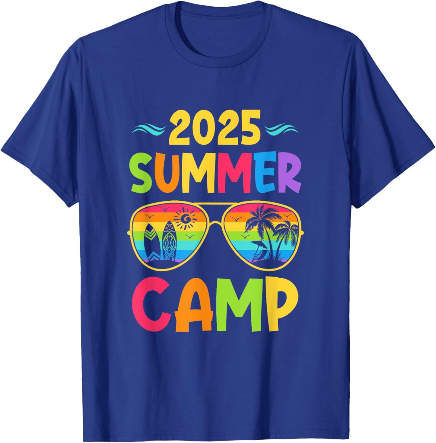 2025 Summer Camp 2025 Summer Vacation Matching Family Group T-Shirt - T-Shirt | Royal