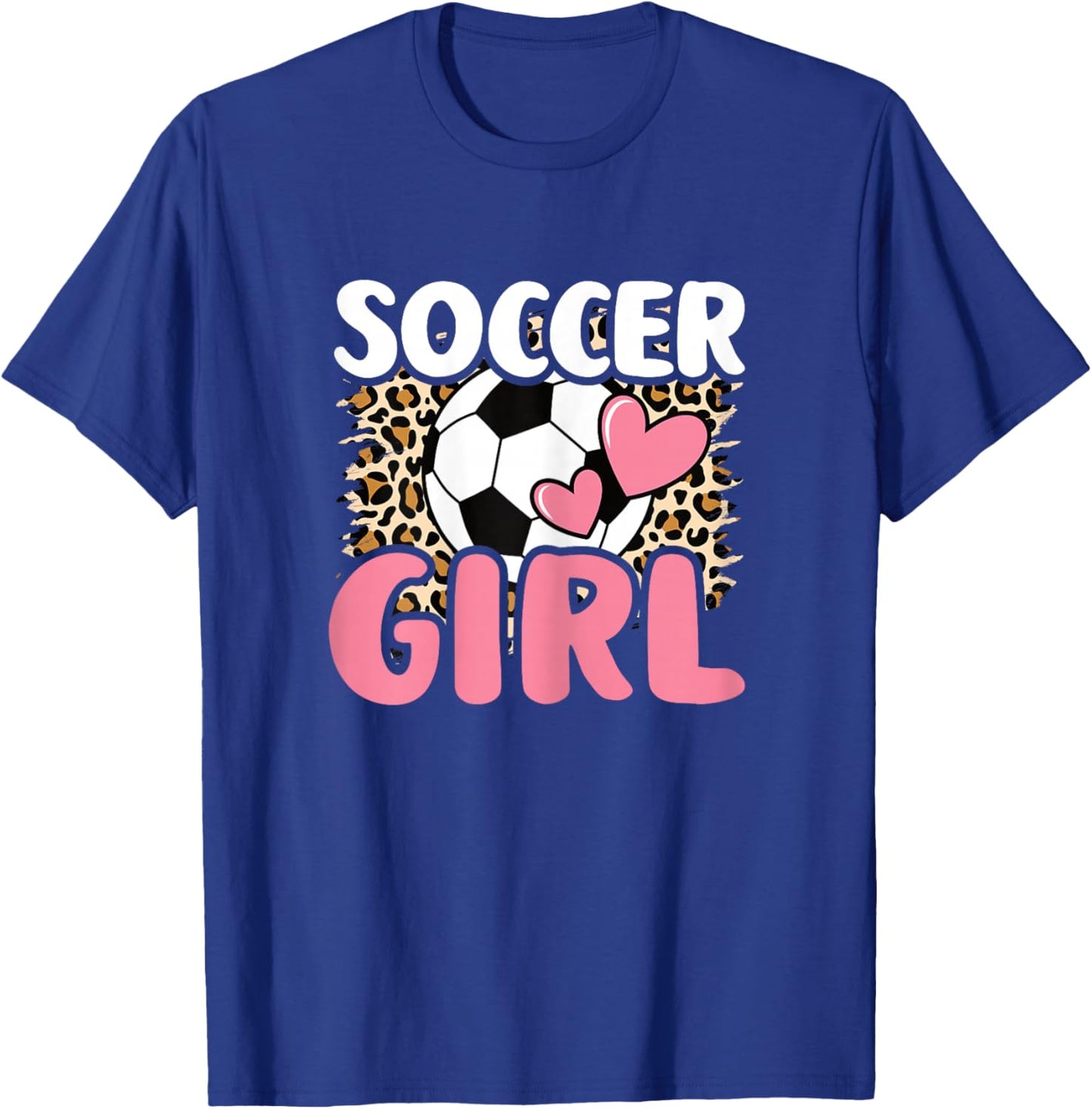Cute Soccer Girl Soccer Player Fan Women Girls Kids T-Shirt - T-Shirt | Royal