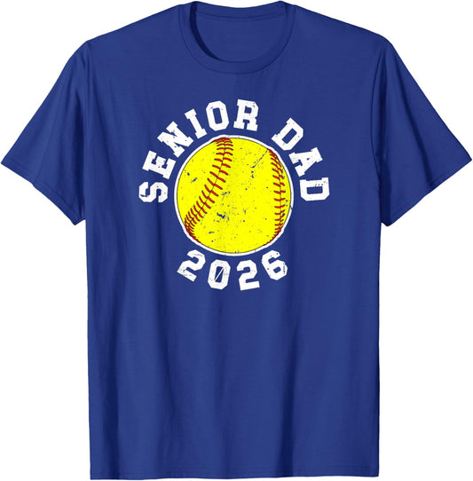 Softball Senior Dad 2026 Softball Player Senior Dad 2026 T-Shirt - T-Shirt | Royal