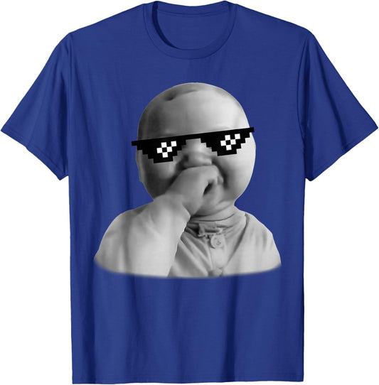 Ai Baby Meme Funny Laughing Baby Baby Meme Brainrot T-Shirt - T-Shirt | Royal