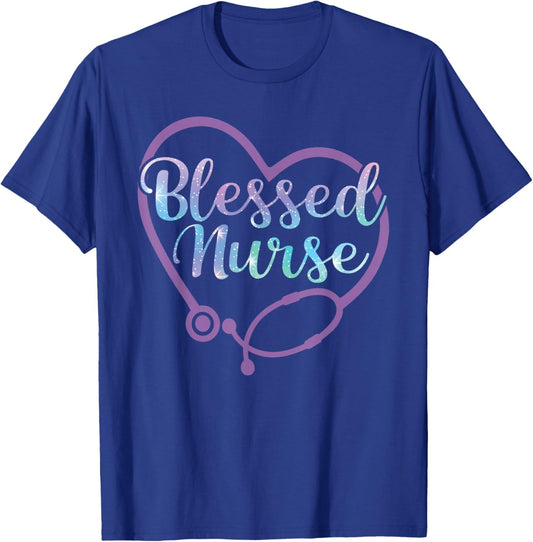Blessed Christian Nurse T-Shirt - T-Shirt | Royal